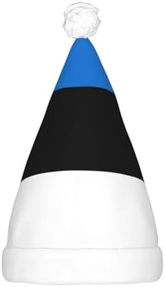 Estonia Flag Print Christmas Hat with LED Lights