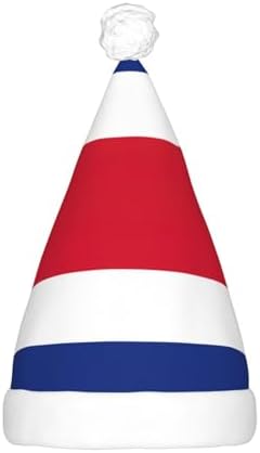 Costa Rica Flag Christmas Hat with LED Lights