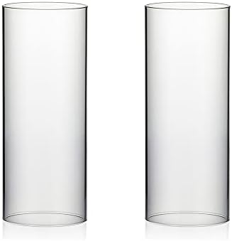 WGVI Hurricane Candle Holder Sleeve Clear Glass 2 Pieces