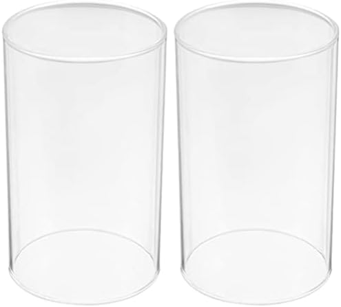 Uonlytech 2Pcs Glass Hurricane Candle Holder Sleeves