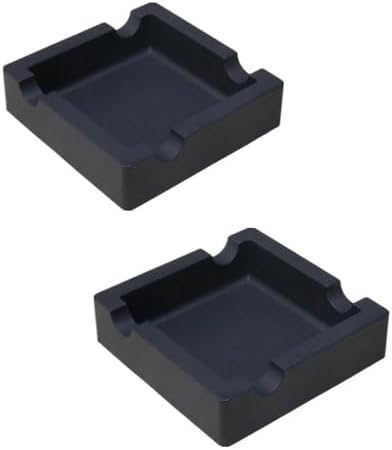 Nevfal Silicone Cigar Ashtray 2 Pack Black