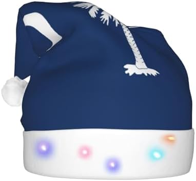 South Carolina Flag Christmas LED Hat for Parties