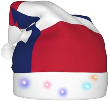 Texas State Flag Christmas Hat with LED Lights 1