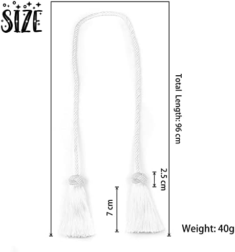 BEL AVENIR 2 Pack Curtain Tiebacks with Tassels