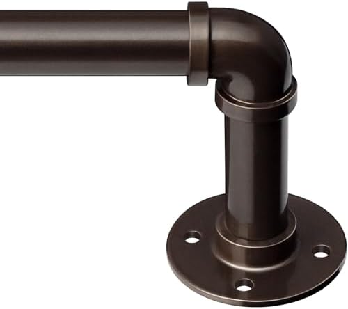 Zeerobee 1 Inch Antique Bronze Curtain Rods 32-48 Inches