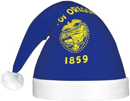 Oregon State Flag Christmas Hat with LED Lights