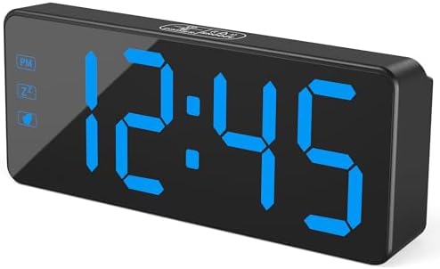 Kwanwa Digital Alarm Clock with 3-Level Dimmer and Battery Backup
