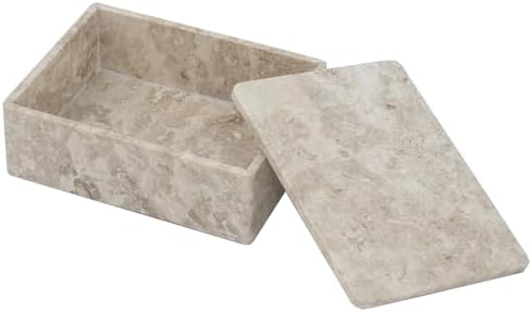 AB Home Beige Marble Box - Decorative Storage