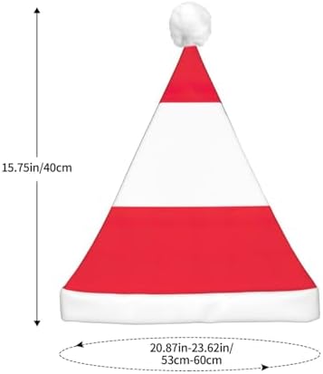 Austrian Flag Christmas Hat with LED Lights