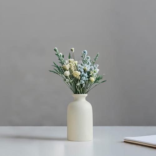 Distressed Ceramic Vase Set of 3 Modern Bohemian Farmhouse Decor