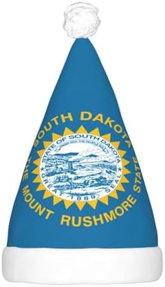 South Dakota Flag Christmas Hat with LED Lights