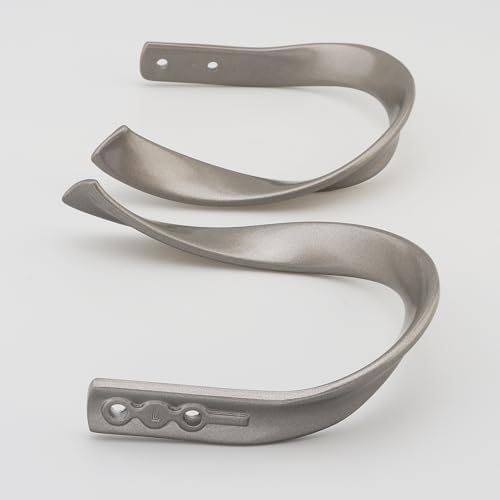 4 Pack Grey Aluminum Alloy Curtain Holdbacks