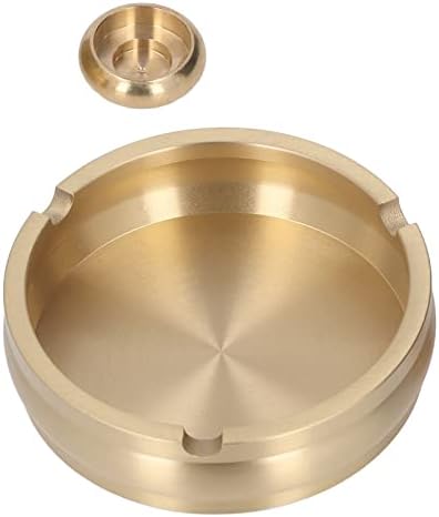 Joyzan Durable Brass Round Ashtray for Cigarettes