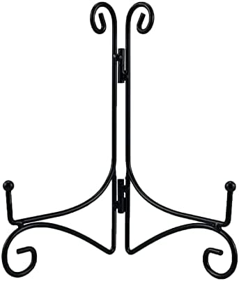 SVENJBB Black Metal Plate Stand 12 Inch Display Holder