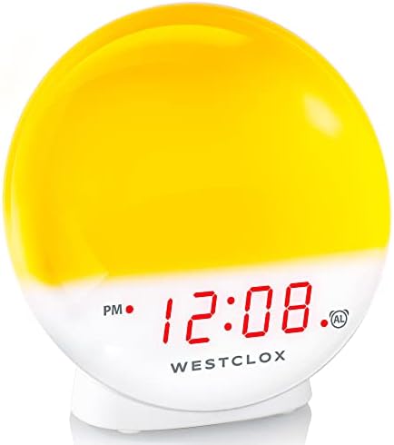 Westclox Sunrise Alarm Clock with Dimmable Nightlight and Sunset Simulator