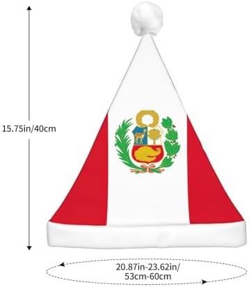 Peru Flag Christmas Hat with LED Lights