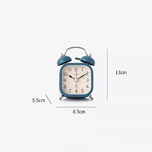GRFIT Vintage Square Double Bell Alarm Clock