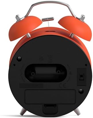 NEWGATE Charlie Bell Echo Alarm Clock Modern Retro Design Orange