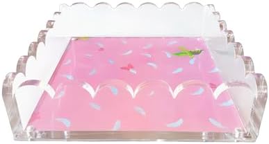8 x 8 Scalloped Acrylic Tray with Magnetic Mat