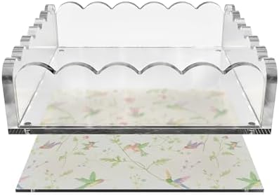 8 x 8 Scalloped Acrylic Tray with Magnetic Mat