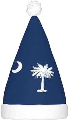 South Carolina Flag Christmas Hat with LED Lights