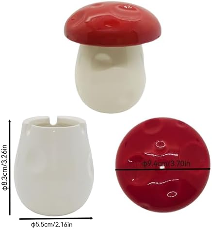 Cute Mushroom Ashtray with Lid for Home and Office Use