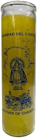 Generic Mother of Charity Yellow 8 Inch Pillar Candle