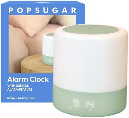 POPSUGAR Sunrise Alarm Clock with Gentle Wake Up and Natural Light Simulation