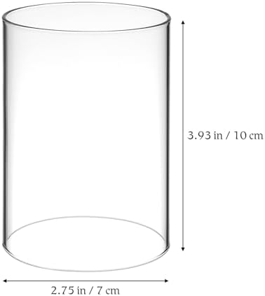 Holibanna Cylinder Vases 2pcs Candle Chimney Glass Holder