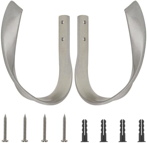 4 Pack Grey Aluminum Alloy Curtain Holdbacks