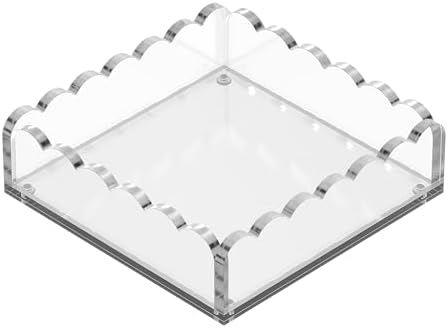 8 x 8 Scalloped Acrylic Tray with Magnetic Mat