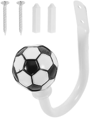 Artibetter White Metal Curtain Holdback with Soccer Design