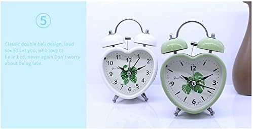 POUERW Metal Silent Alarm Clock with Nightlight