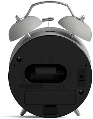 NEWGATE Charlie Bell Echo Alarm Clock Modern Retro Design Grey