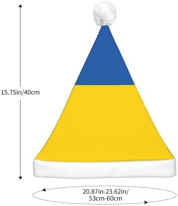 Ukraine Flag Christmas Hat with LED Lights