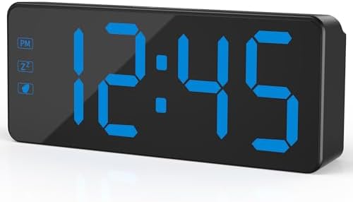Kwanwa Digital Alarm Clock with 3-Level Dimmer and Battery Backup