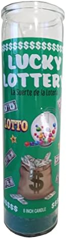 Lucky Lottery Green Pillar Candle for Home Decor