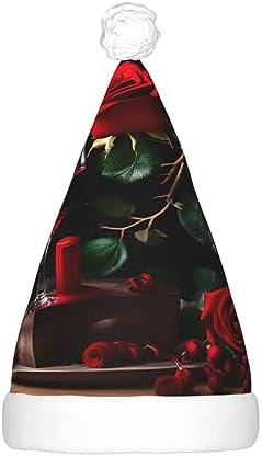 Red Rose And Wine Decor Led Christmas Hat Unisex Beanie