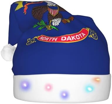 North Dakota State Flag Print Christmas LED Hat