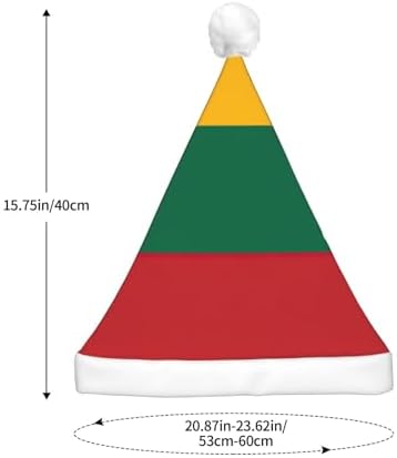Lithuania Flag Print Santa Hat with LED Lights