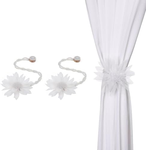 SUQ I OME Magnetic Flower Curtain Tieback 2 Pack