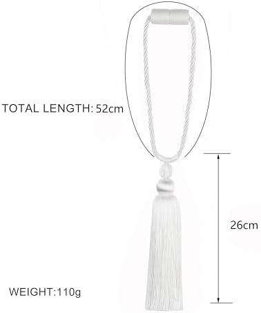 BEL AVENIR Magnetic Curtain Holdbacks with Tassels