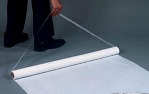 White Plastic Aisle Runner 36in x 50ft with Pull Cord