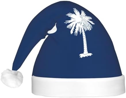 South Carolina Flag Christmas Hat with LED Lights