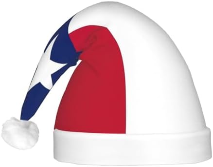 Texas State Flag Christmas Hat with LED Lights