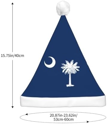 South Carolina Flag Christmas Hat with LED Lights
