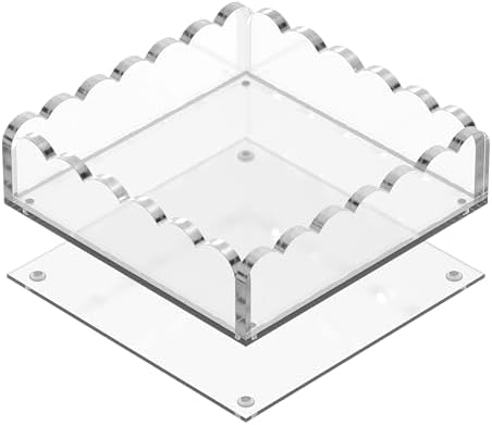 8 x 8 Scalloped Acrylic Tray with Magnetic Mat