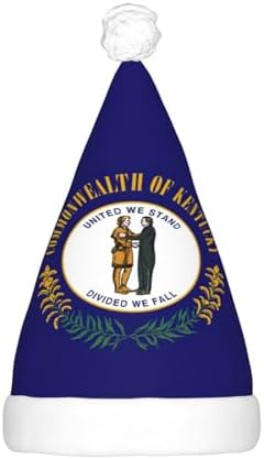 Kentucky State Flag Christmas Hat With LED Lights