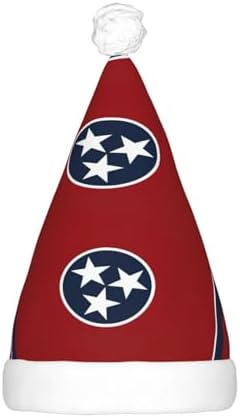 Tennessee State Flag Print Christmas Hat with LED
