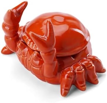 WAIT FLY Crab Ceramic Ashtray with Lid